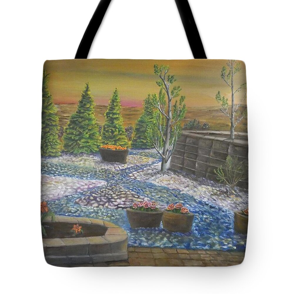  Tote Bag featuring the painting A Father's Landscape by Joseph Eisenhart
