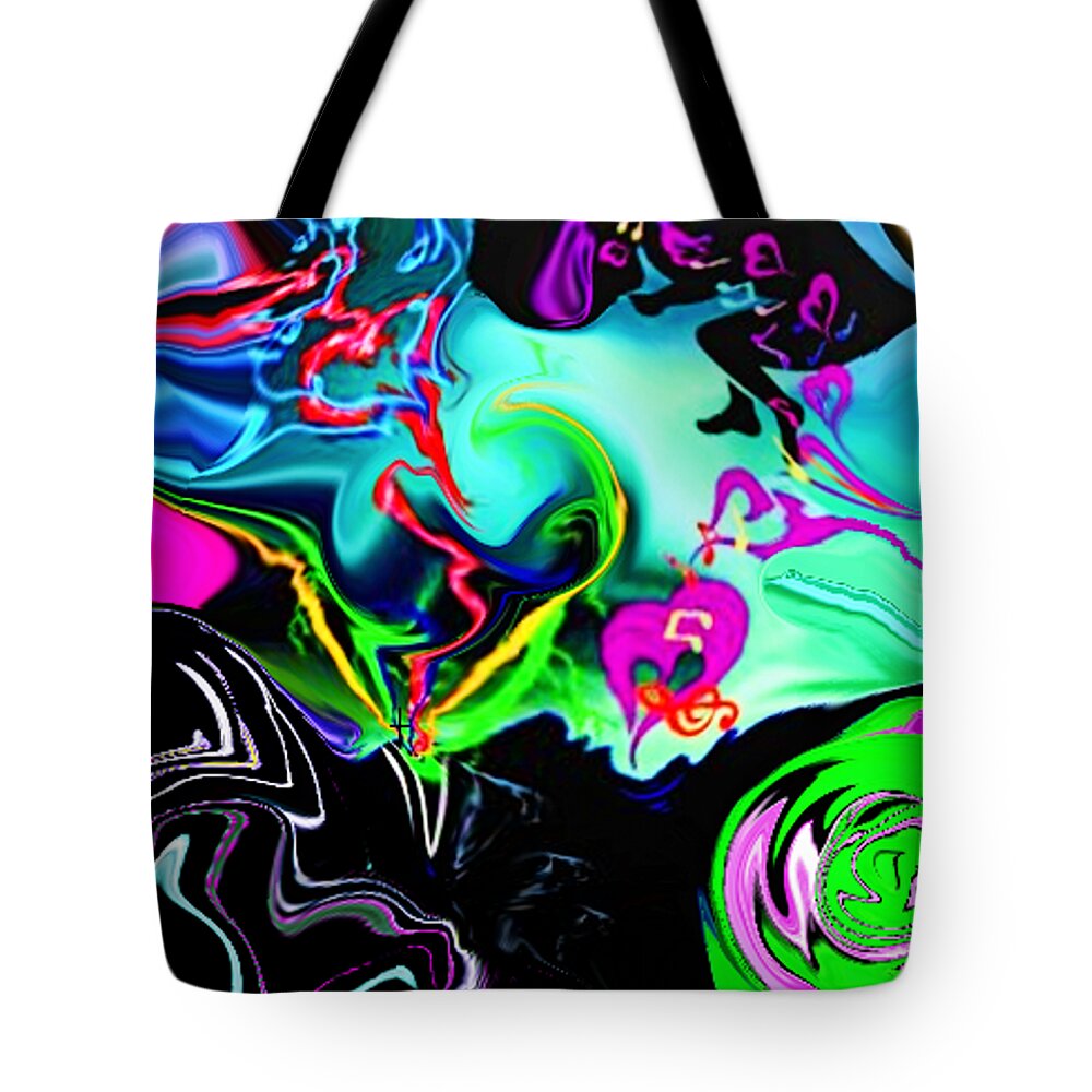 A Fathers Love Poem Tote Bag featuring the digital art A Fathers Love Lullaby Remix by Stephen Battel
