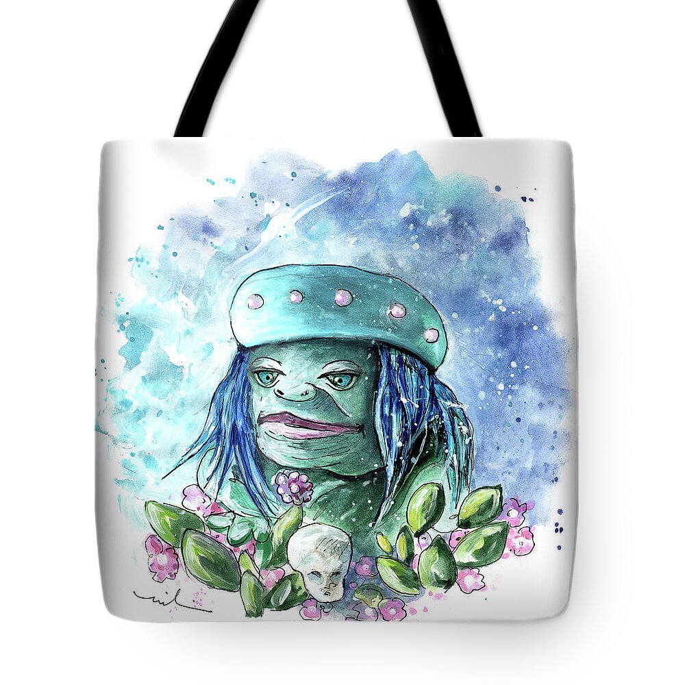Travel Tote Bag featuring the painting A Frog Queen In Penzance by Miki De Goodaboom