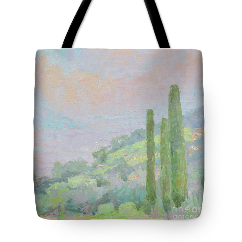 Fresia Tote Bag featuring the painting A Gentle Madness by Jerry Fresia
