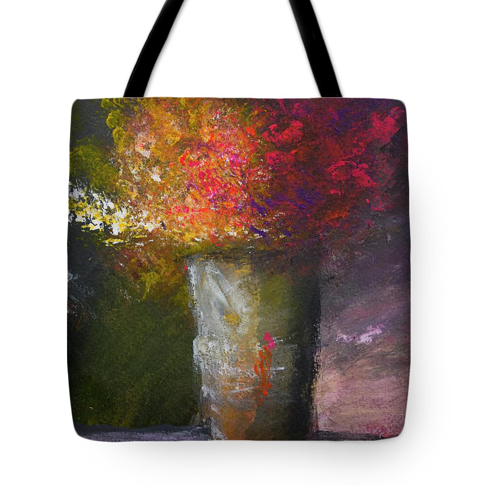 Flowers Tote Bag featuring the painting A Gift by Linda Bailey