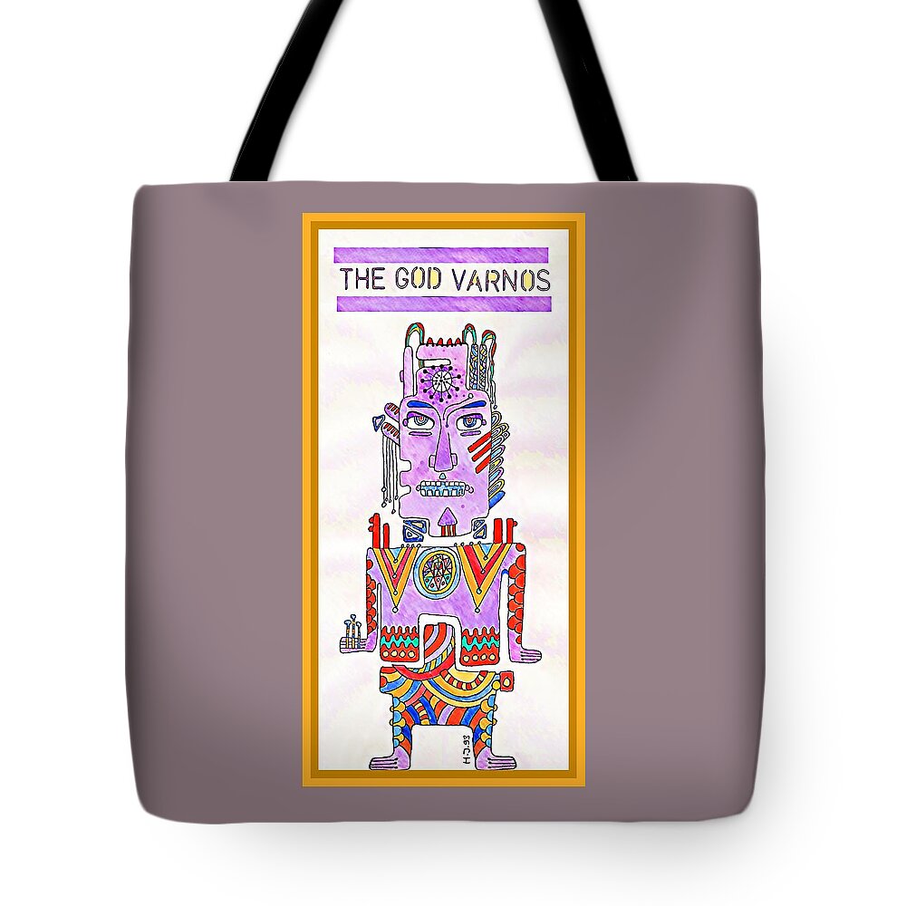 Idol Tote Bag featuring the painting A God by Hartmut Jager