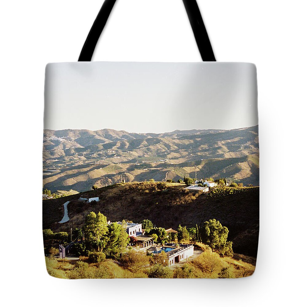 Travel Tote Bag featuring the photograph A house up in the mountains by Barthelemy de Mazenod