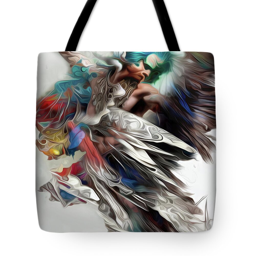 Visionary Tote Bag featuring the digital art A Leap of Faith by Jeff Malderez