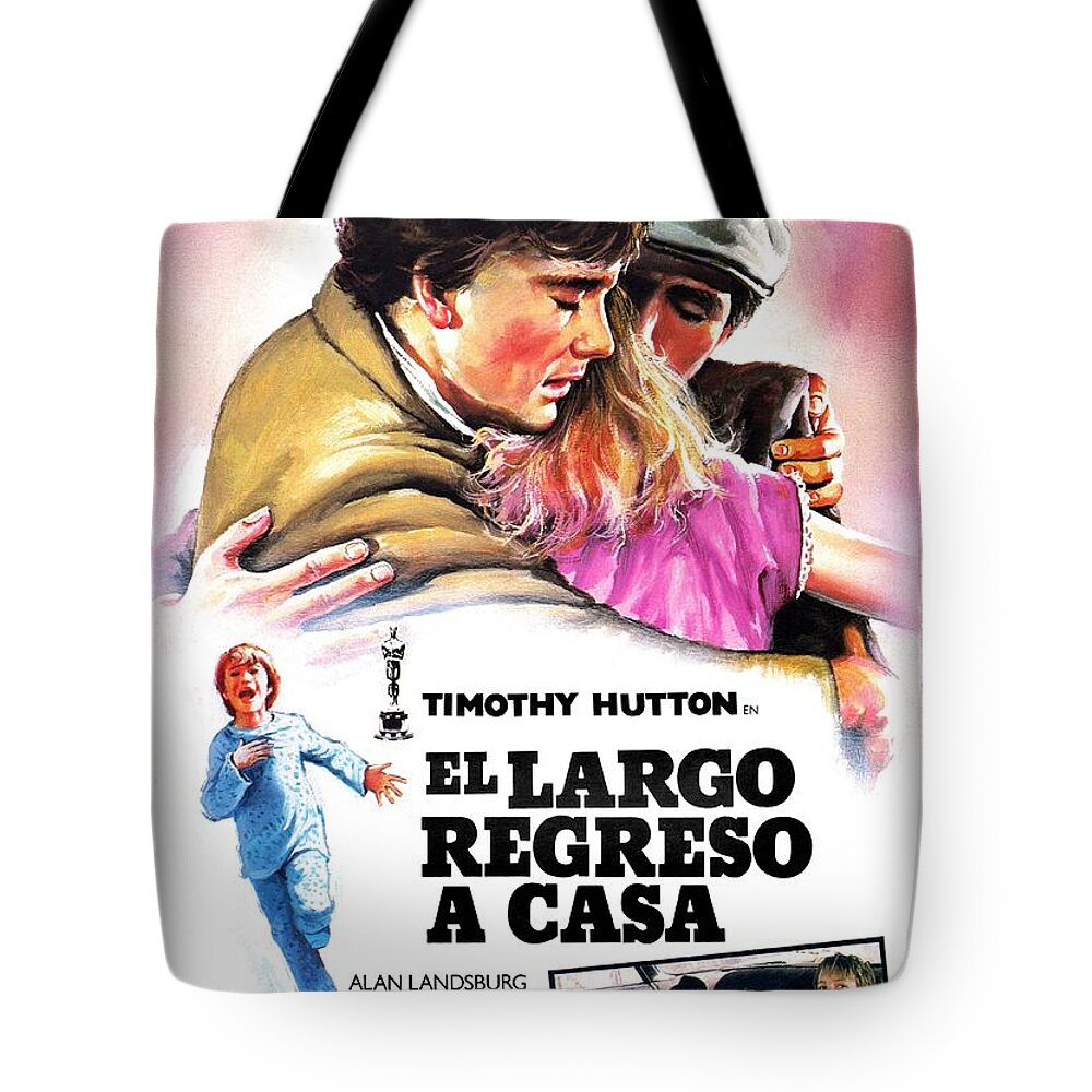 Synopsis Tote Bag featuring the mixed media ''A Long Way Home'', 1981, movie poster by Movie World Posters