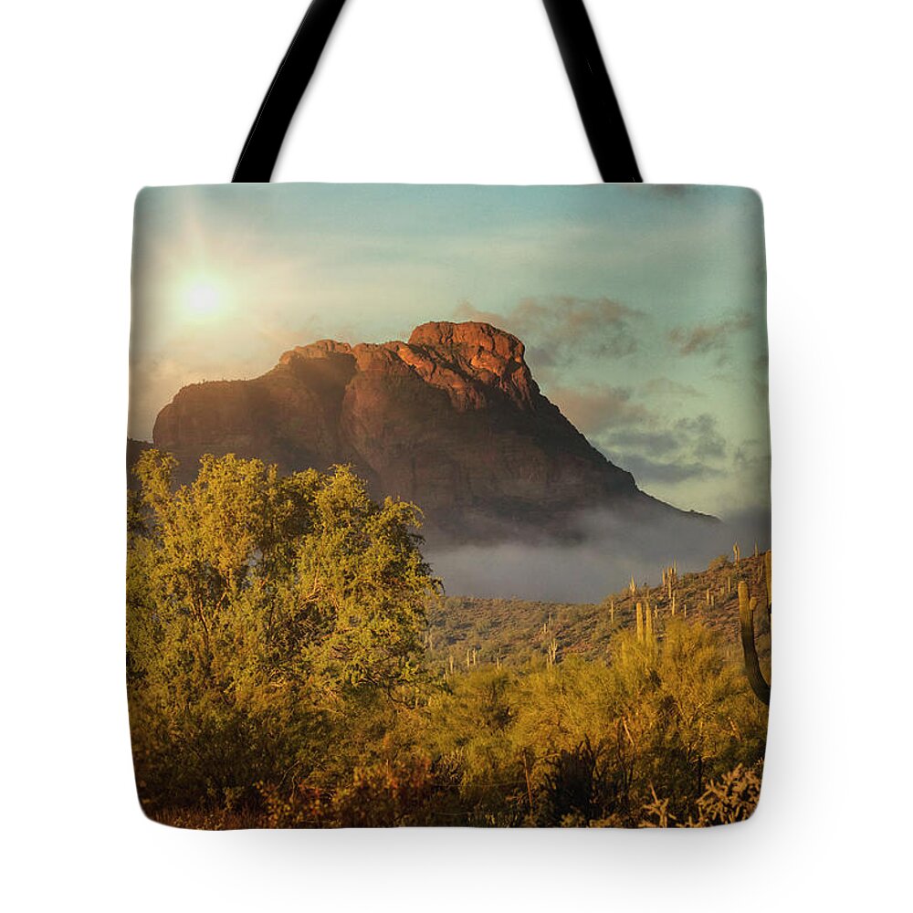 Arizona Tote Bag featuring the photograph A Magical Morning by Saija Lehtonen