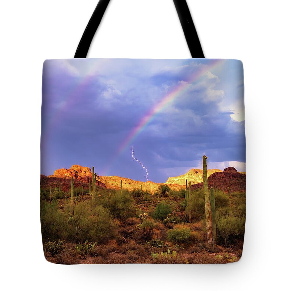 Arizona Tote Bag featuring the photograph A Miracle of Timing by Rick Furmanek
