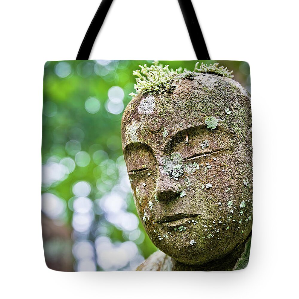 Nikko Tote Bag featuring the photograph A mossi Scalp. Nikko. Japan by Lie Yim