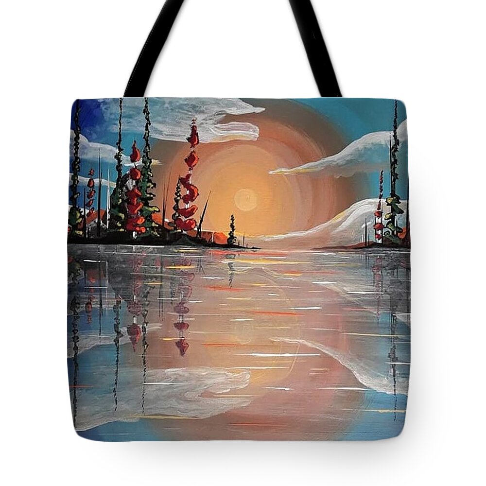 Glow Tote Bag featuring the painting A Natural Glow by April Reilly