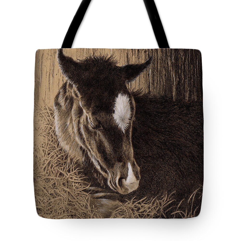Colt Tote Bag featuring the drawing A New Hope by Jill Westbrook