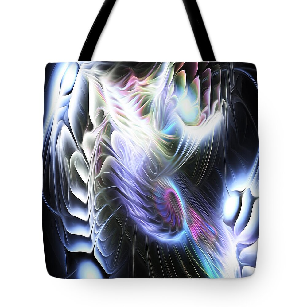 Visionary Tote Bag featuring the digital art A New Life by Jeff Malderez