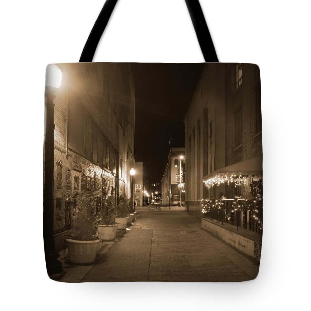 Easton Pa Tote Bag featuring the photograph A Night in Easton by Mike McGlothlen