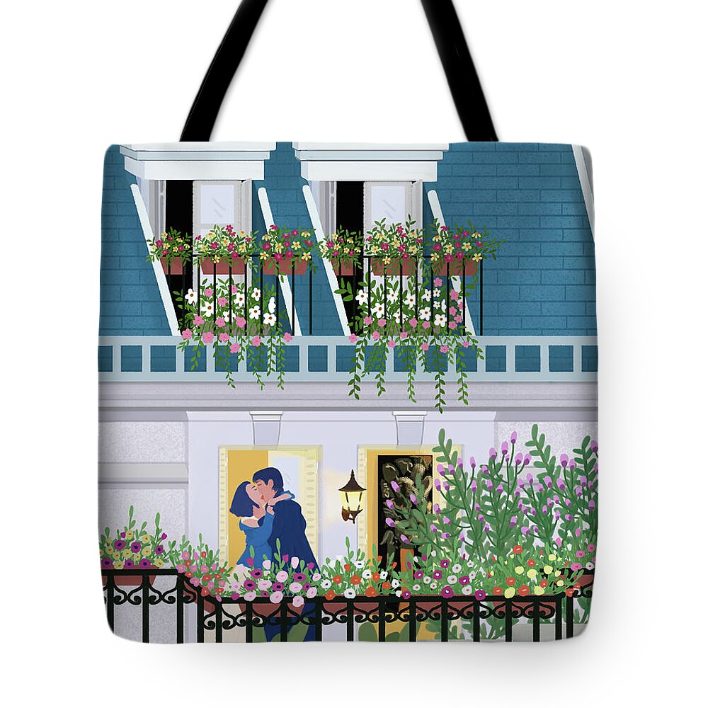 Scene Tote Bag featuring the painting A one-of-a-kind confession by Min Fen Zhu