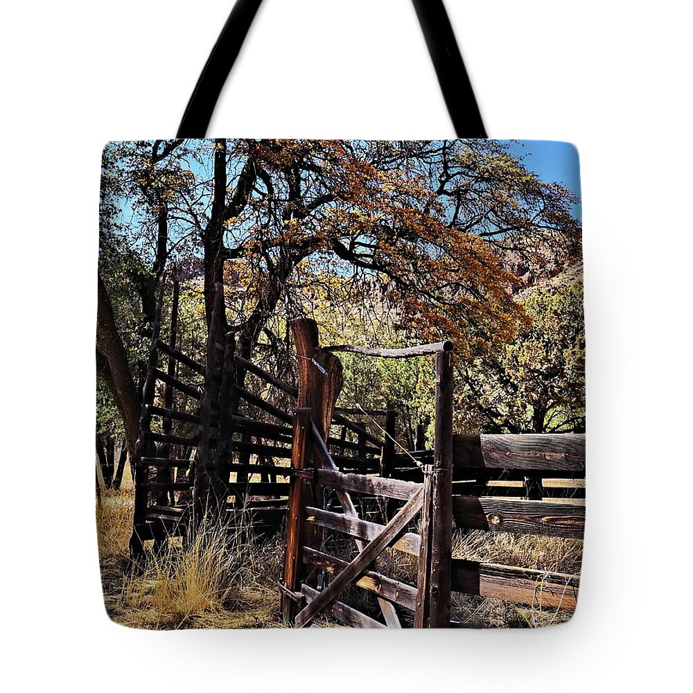 Part Tote Bag featuring the photograph A Part of the Ranch by Gary Richards
