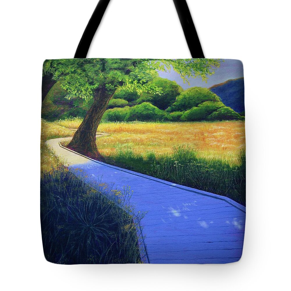 Kim Mcclinton Tote Bag featuring the painting A Path a Day by Kim McClinton