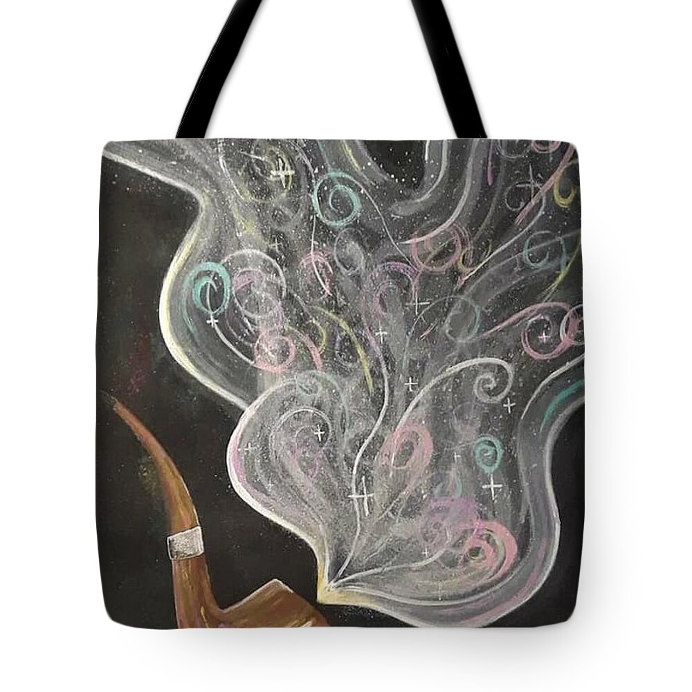 Pipe Tote Bag featuring the painting A Pipe Dream by April Reilly