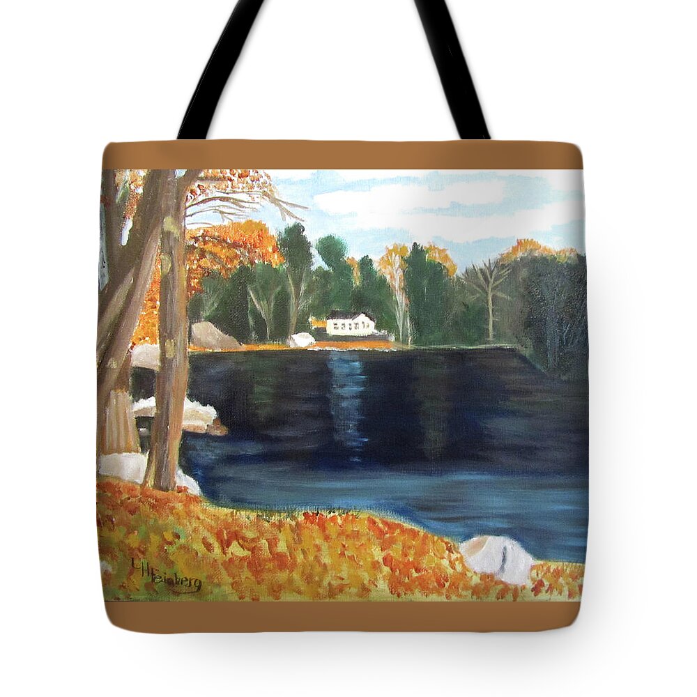 Maine Tote Bag featuring the painting A Quiet Day by Linda Feinberg