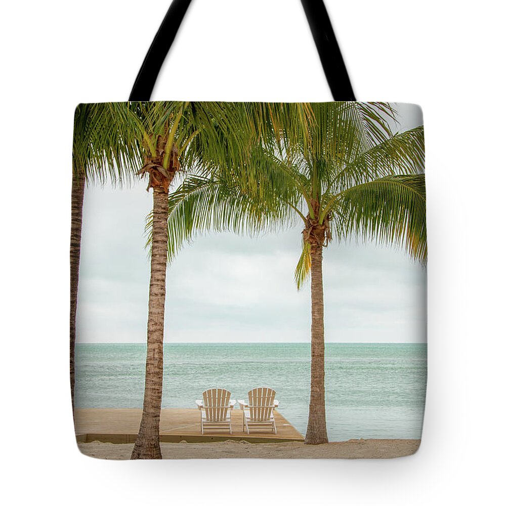 Beach Tote Bag featuring the photograph A Quiet Place In Paradise by Kristia Adams