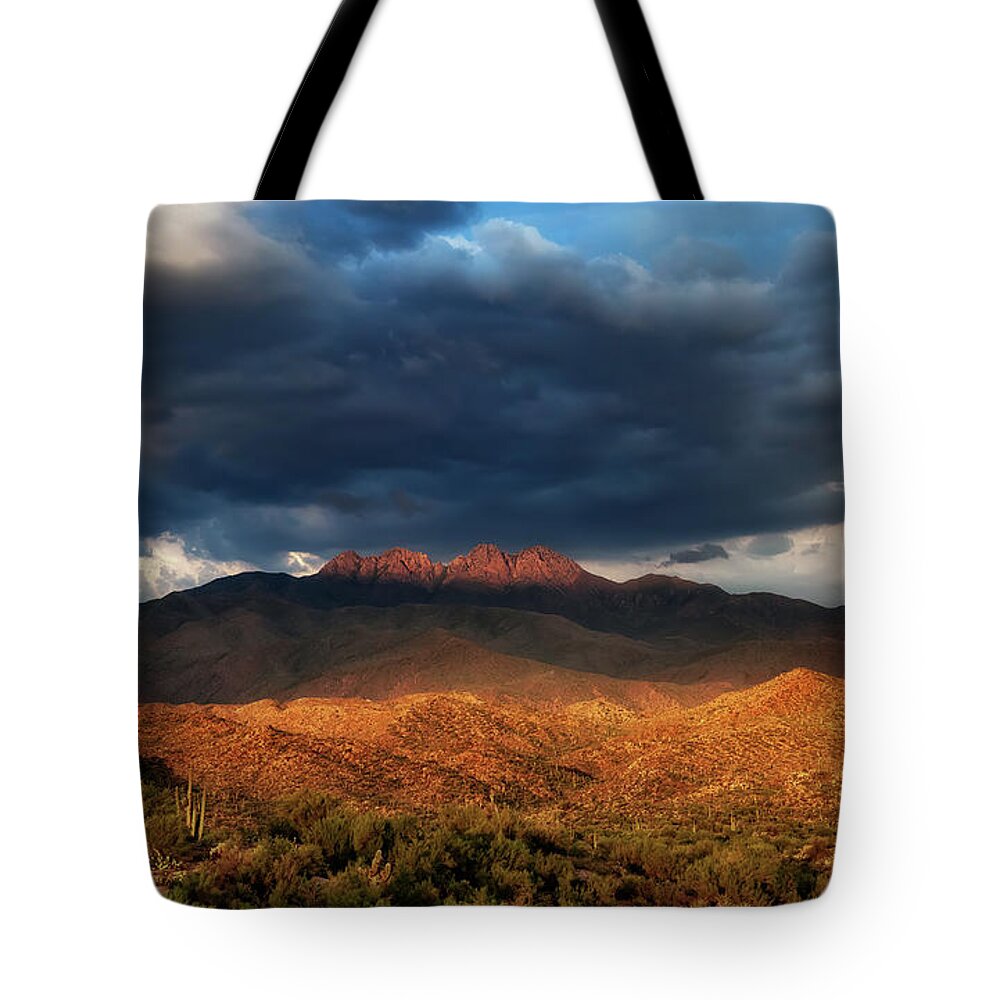 Arizona Desert Tote Bag featuring the photograph A Sliver of Beauty by Rick Furmanek