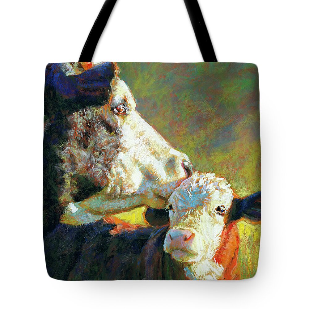 Hereford Cow Tote Bags