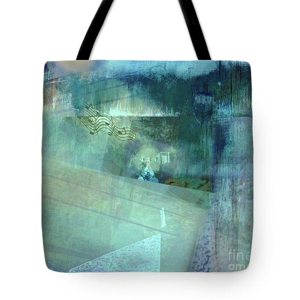 Abstract Impressionist Tote Bag featuring the mixed media A Song for Those at Sea by Zsanan Studio
