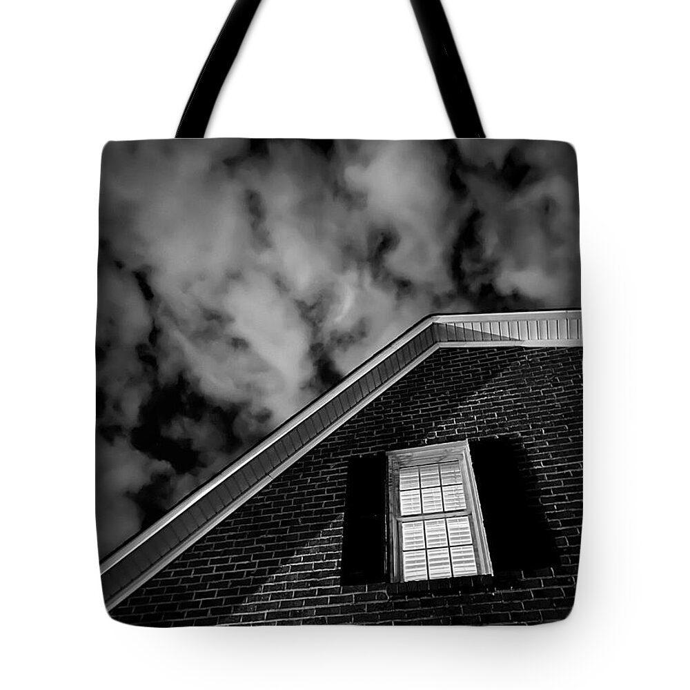 House Tote Bag featuring the photograph A Strange Thursday Night at Home BW by Lee Darnell