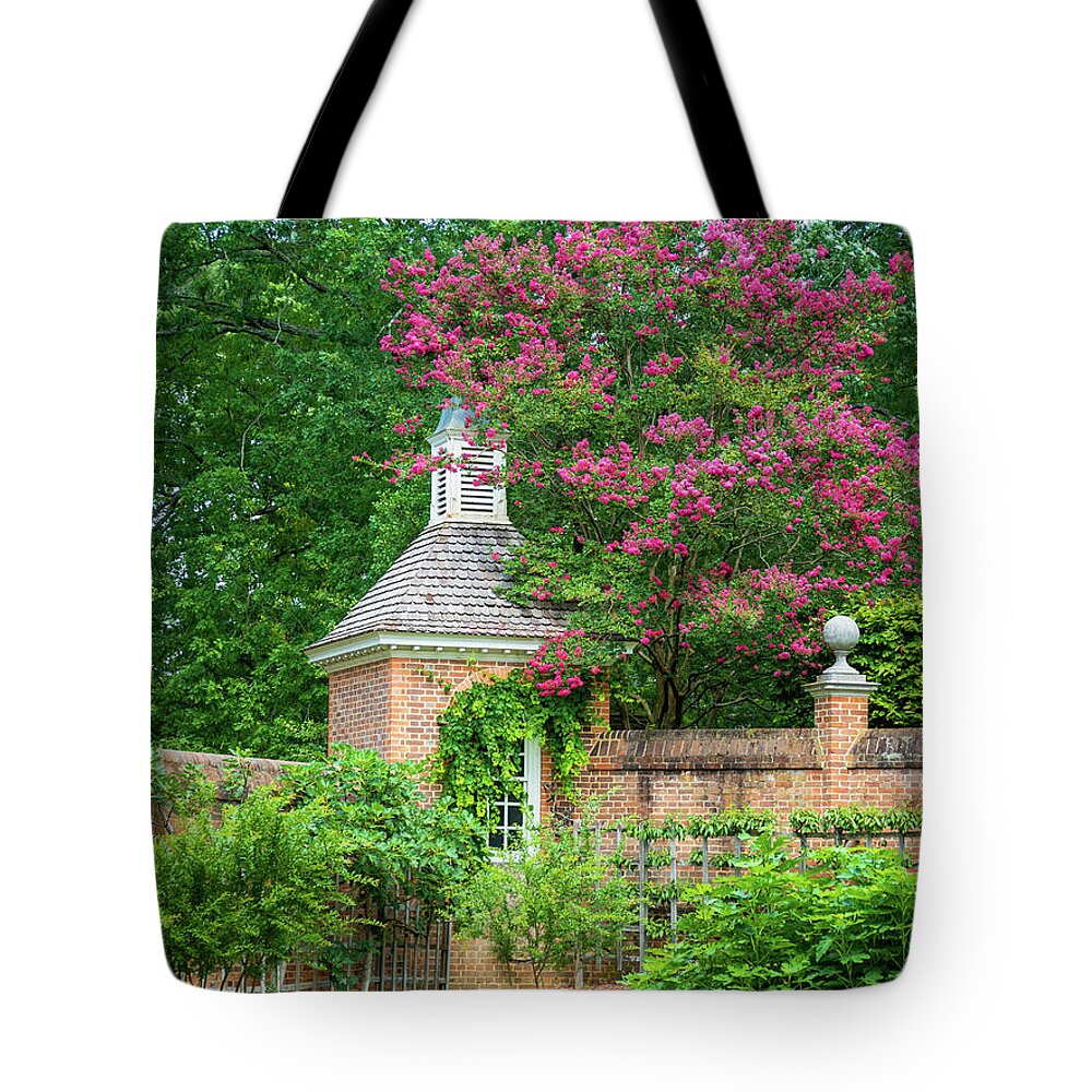 Colonial Williamsburg Tote Bag featuring the photograph A Sweet Escape by Rachel Morrison