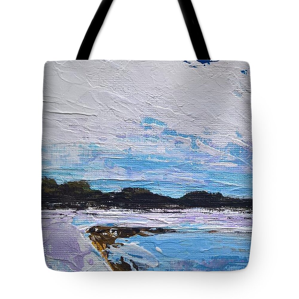 Winter Tote Bag featuring the painting A Winter Day by Lisa Dionne