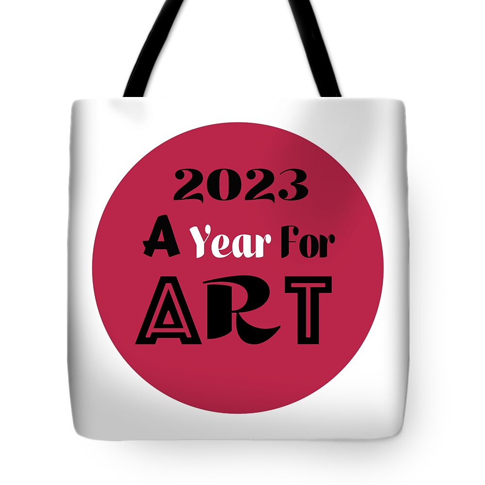 Magenta Tote Bag featuring the painting A Year For Art - Viva Magenta by Rafael Salazar