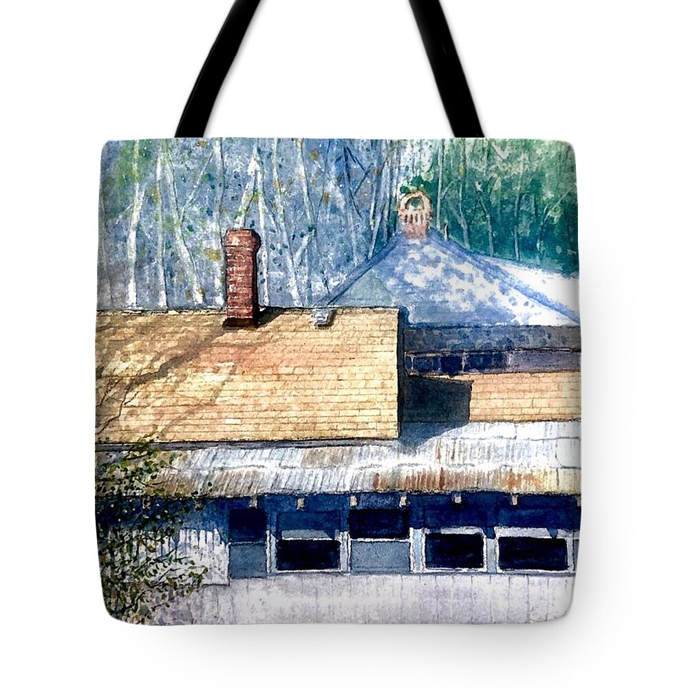 Abandoned Home Tote Bag featuring the painting Abandonded In Eureka by John Glass