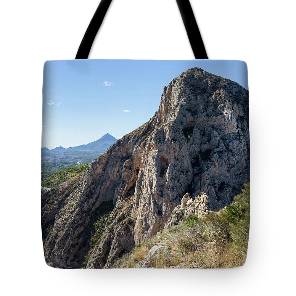 Mountain Landscape Tote Bag featuring the photograph Above the Canyon of Mascarat by Adriana Mueller