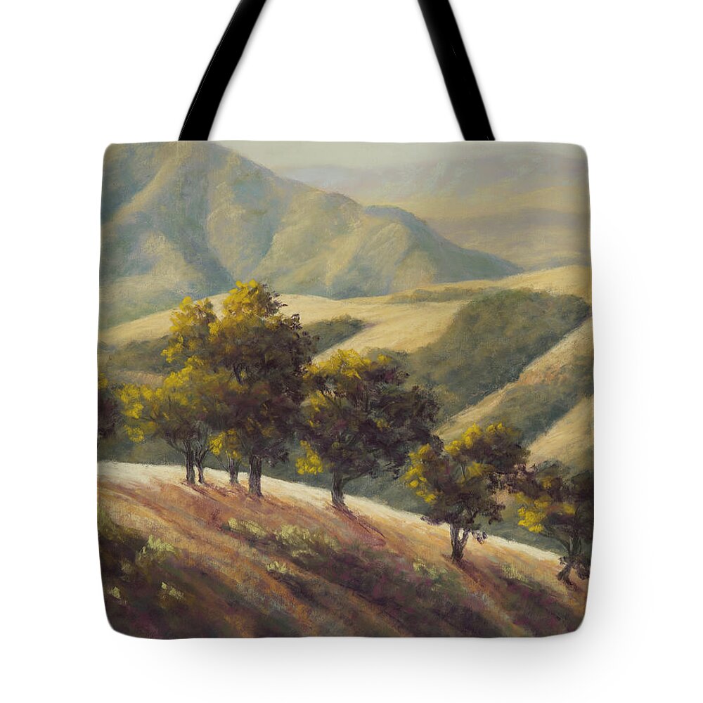 Mountains Tote Bag featuring the painting Above the Grade by Jim Tyler