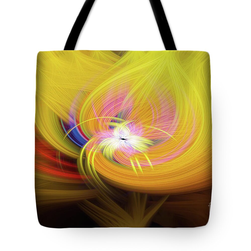 Wallart Tote Bag featuring the digital art Abstract 7 by Ed Taylor