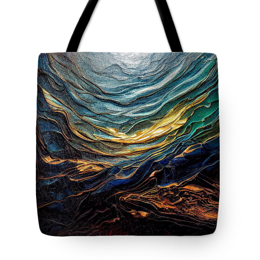 Abstract 73 Tote Bag featuring the digital art Abstract 73 by Craig Boehman