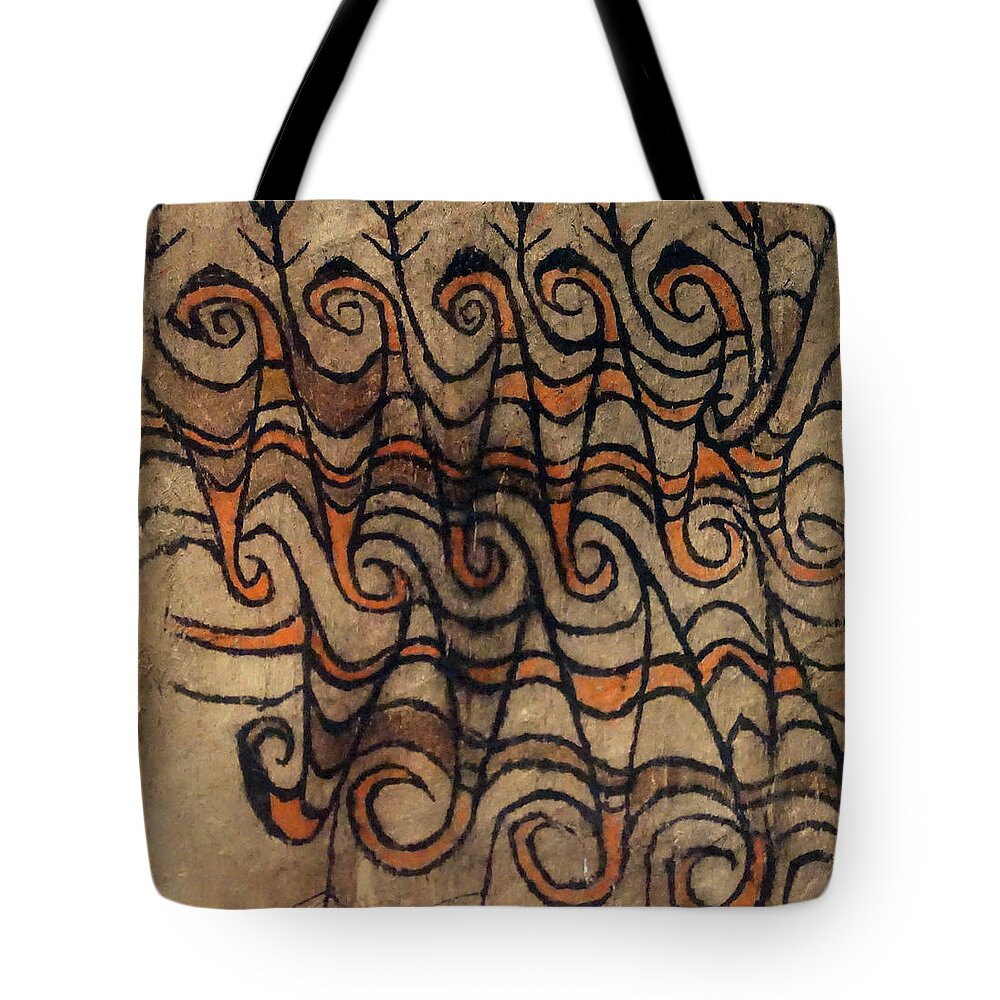 Amsterdam Tote Bag featuring the photograph Abstract bark painting from Indonesia by Steve Estvanik