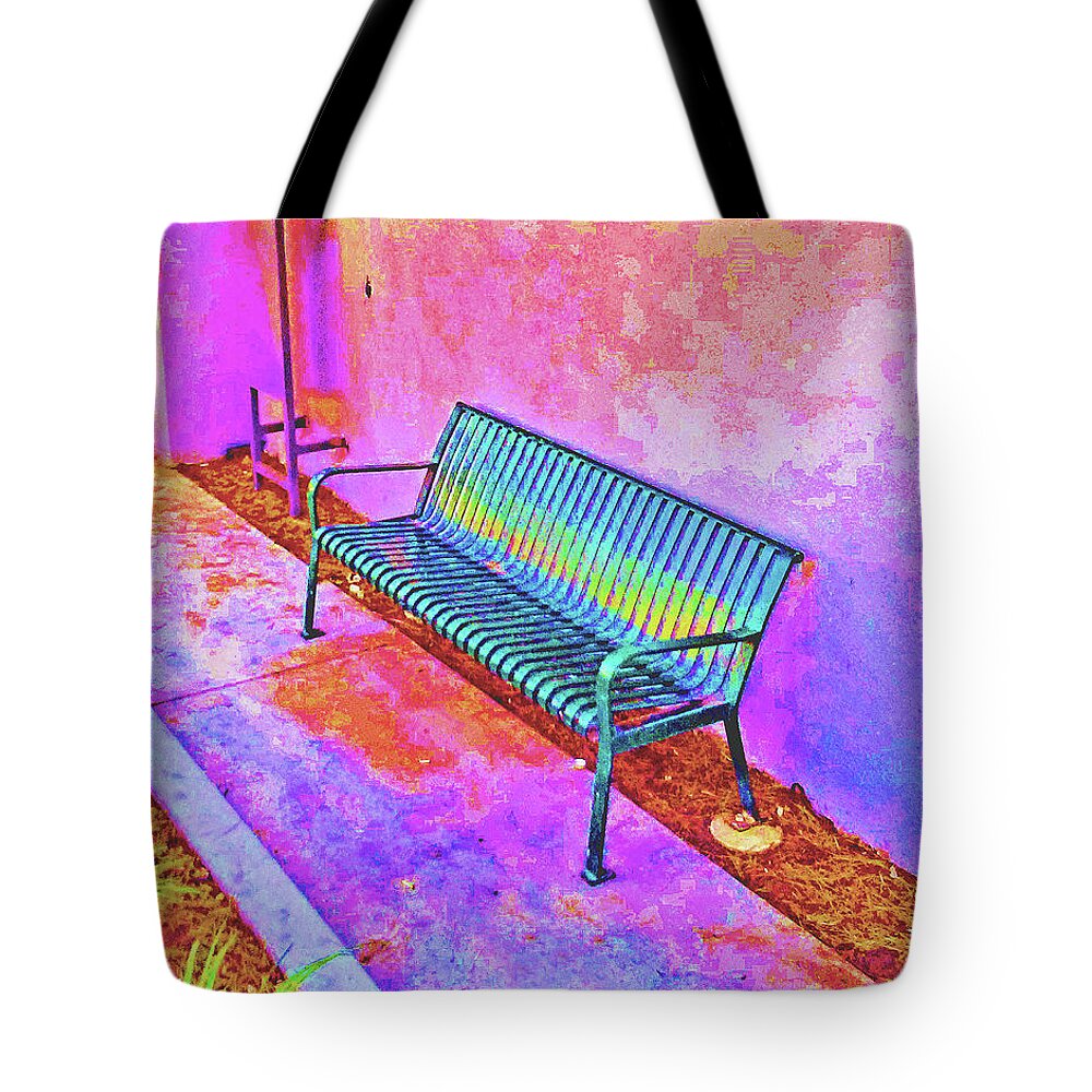 Abstract Tote Bag featuring the photograph Abstract Bench by Andrew Lawrence