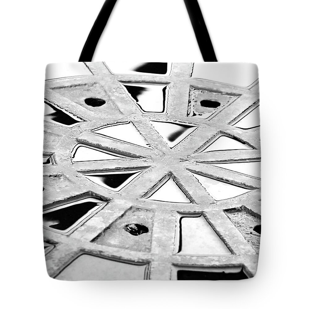 Abstract Tote Bag featuring the photograph Abstract Black And White by Christina Rollo