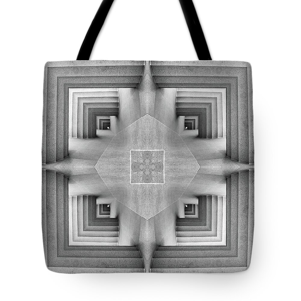 Abstract Columns Tote Bag featuring the photograph Abstract Columns 9 by Mike McGlothlen