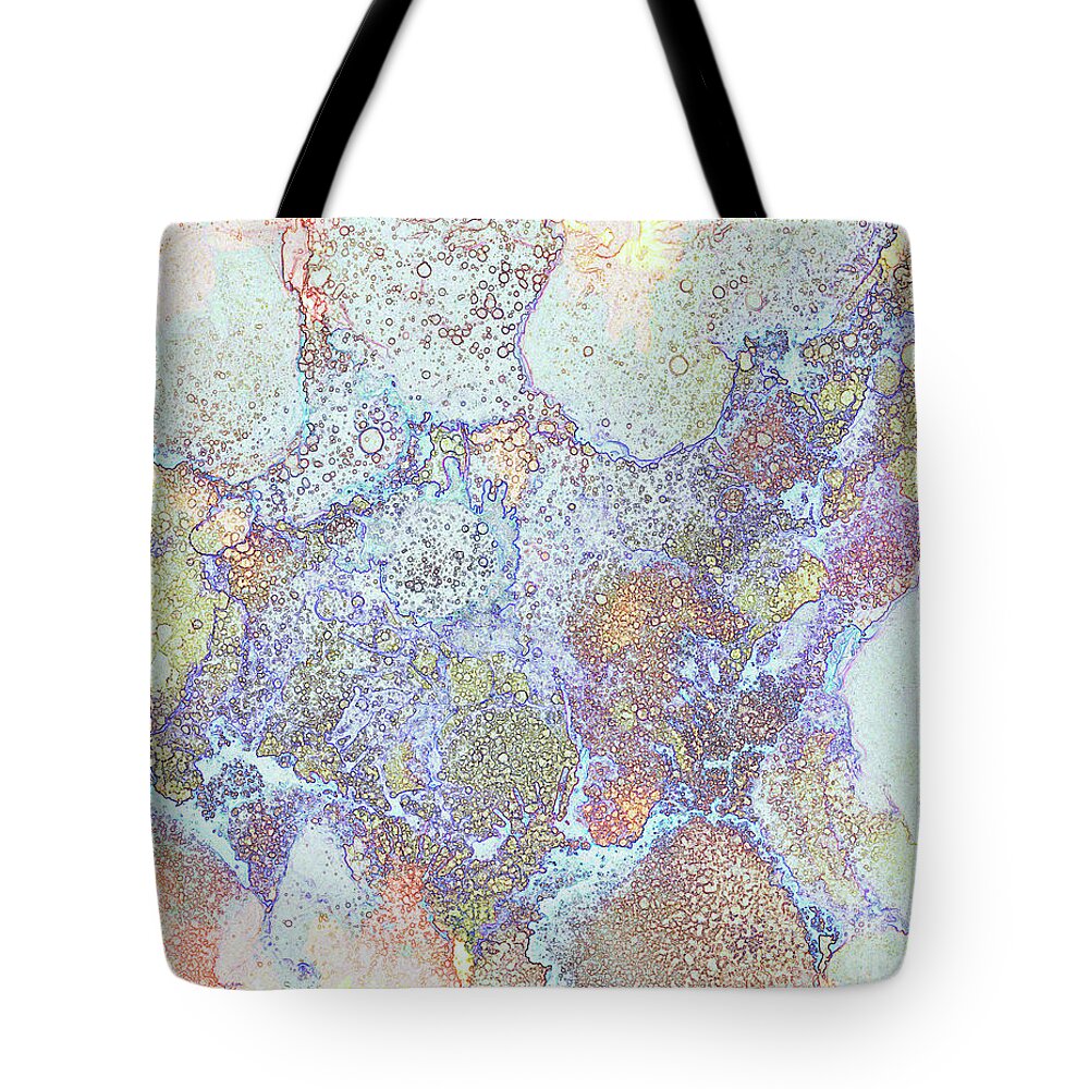 Abstract Tote Bag featuring the mixed media Abstract Design 181 by Lucie Dumas