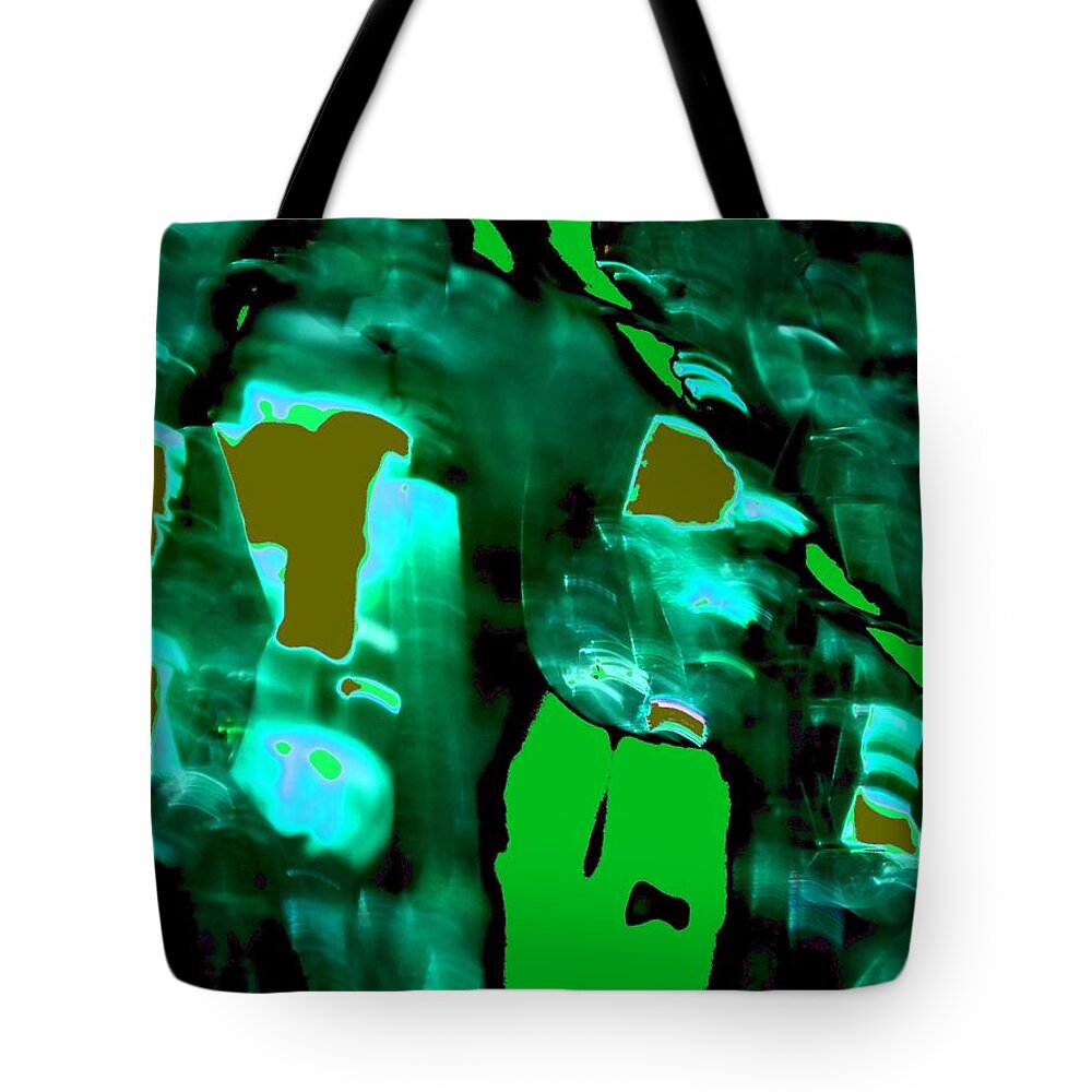 Abstract Tote Bag featuring the digital art Abstract Expressionaryish #5 by T Oliver