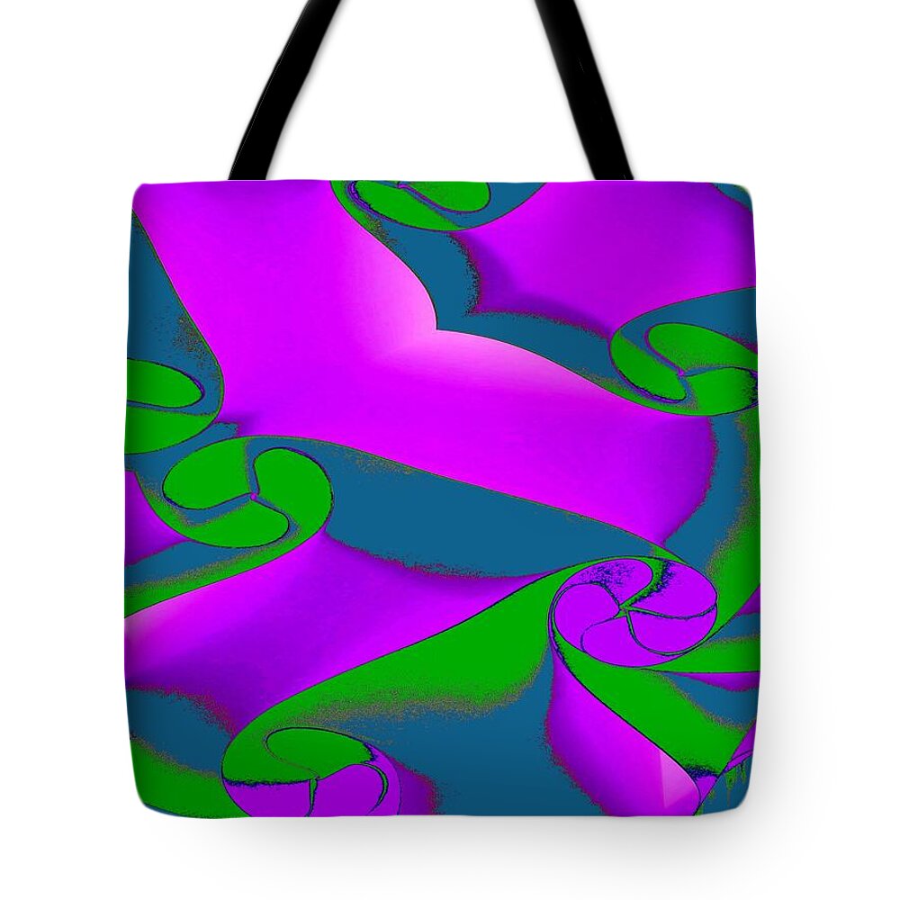 Abstract Tote Bag featuring the digital art Abstract Exressionaryish #13 by T Oliver