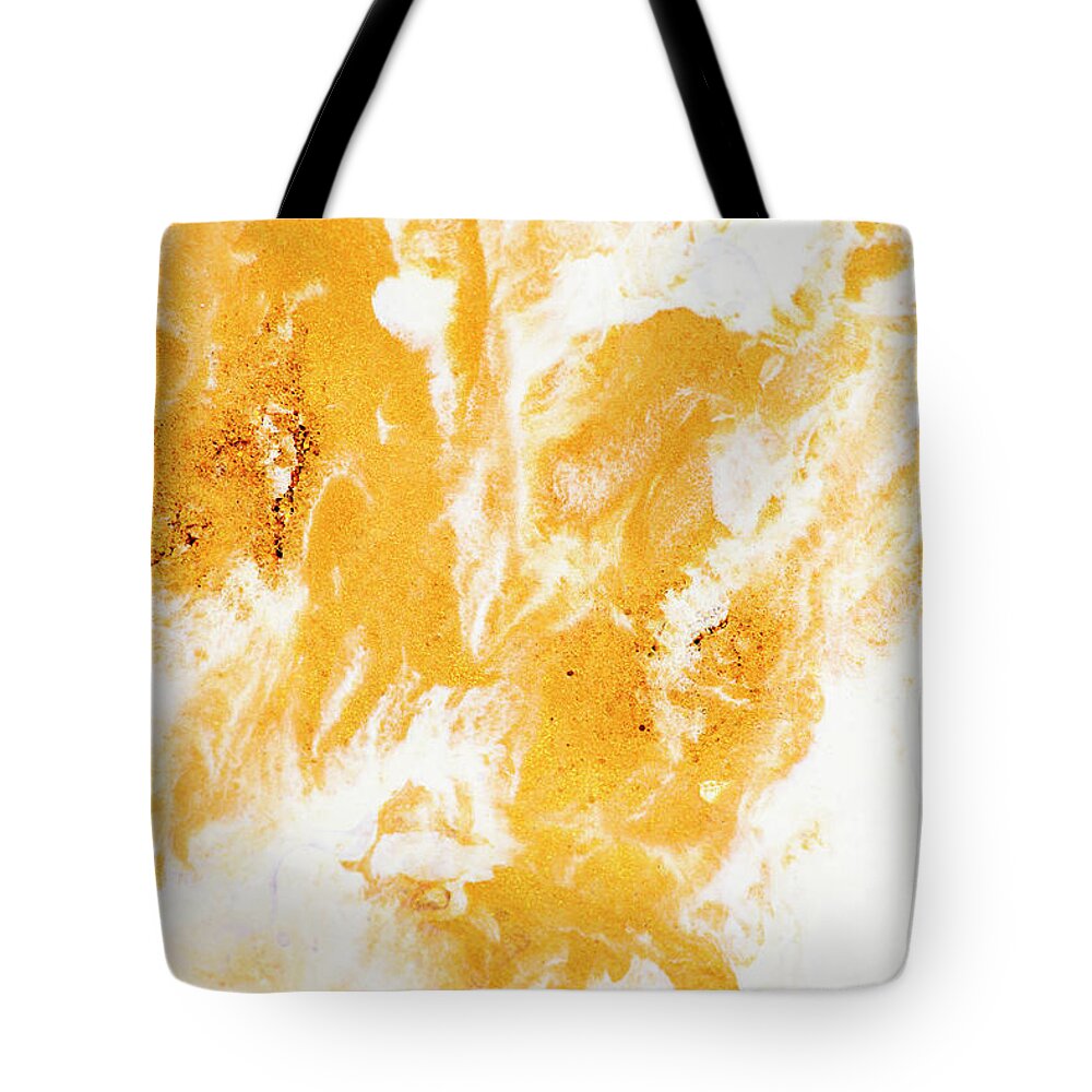 Marble Tote Bag featuring the photograph Abstract Golden Color by Jelena Jovanovic