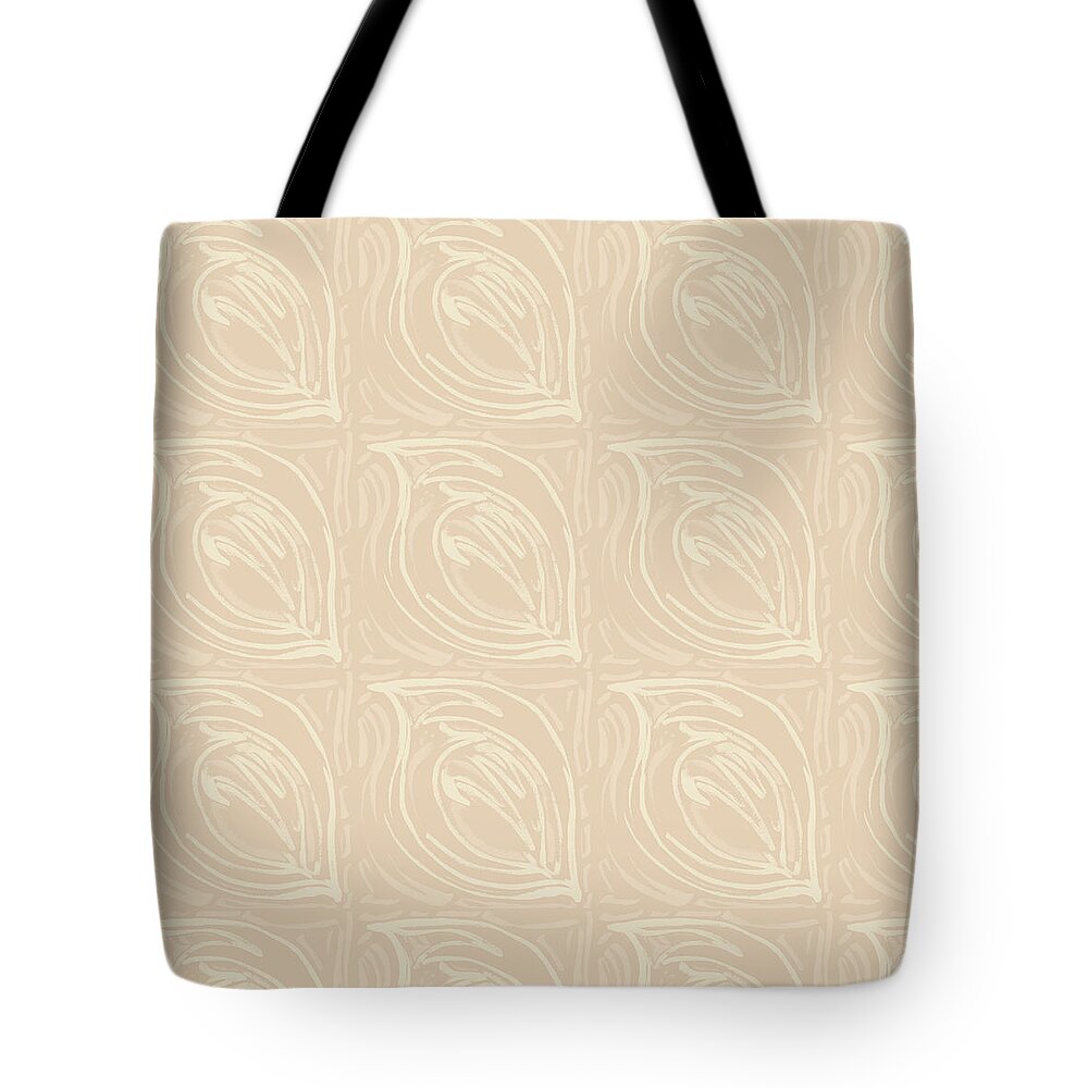 Abstract Tote Bag featuring the digital art Abstract Leaf Print Tribal Tropical by Sand And Chi