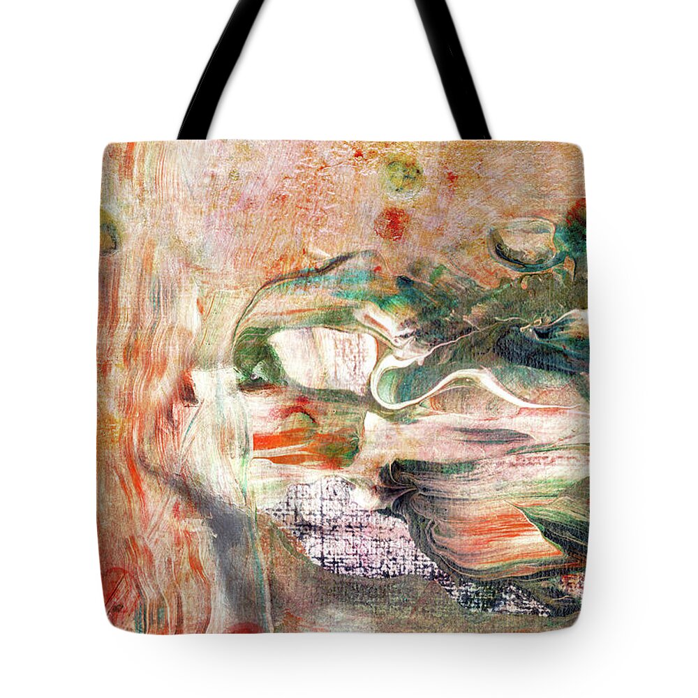 Abstract Tote Bag featuring the mixed media Abstract Mood by Jacky Gerritsen