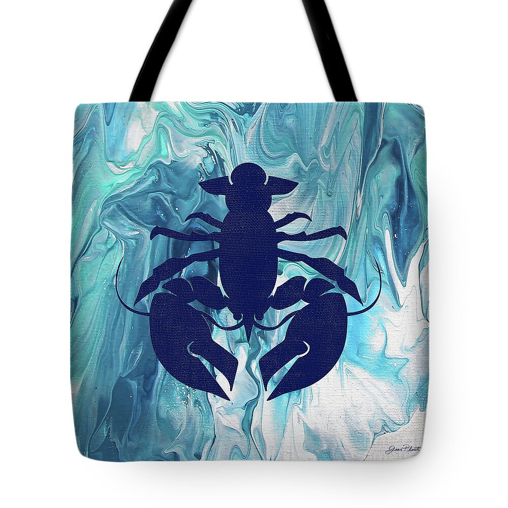 Abstract Tote Bag featuring the painting Abstract Ocean G by Jean Plout
