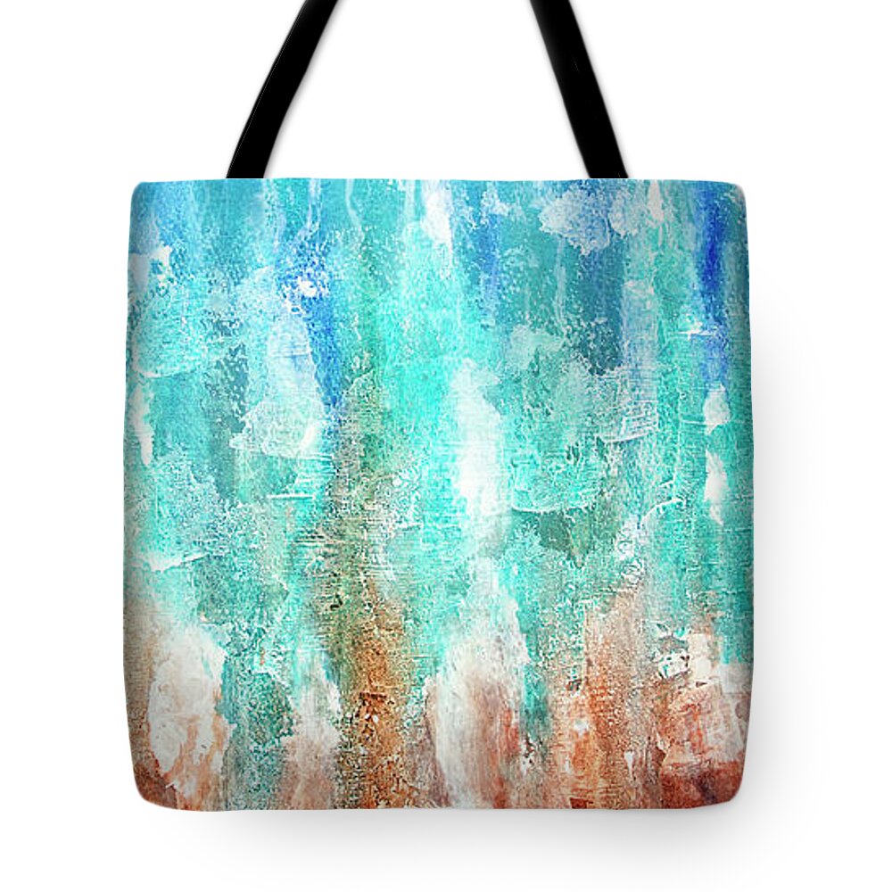Abstract Tote Bag featuring the painting Abstract Ocean by Rebecca Davis