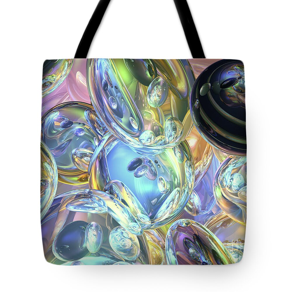 Three Dimensional Tote Bag featuring the digital art Abstract Reflections by Phil Perkins