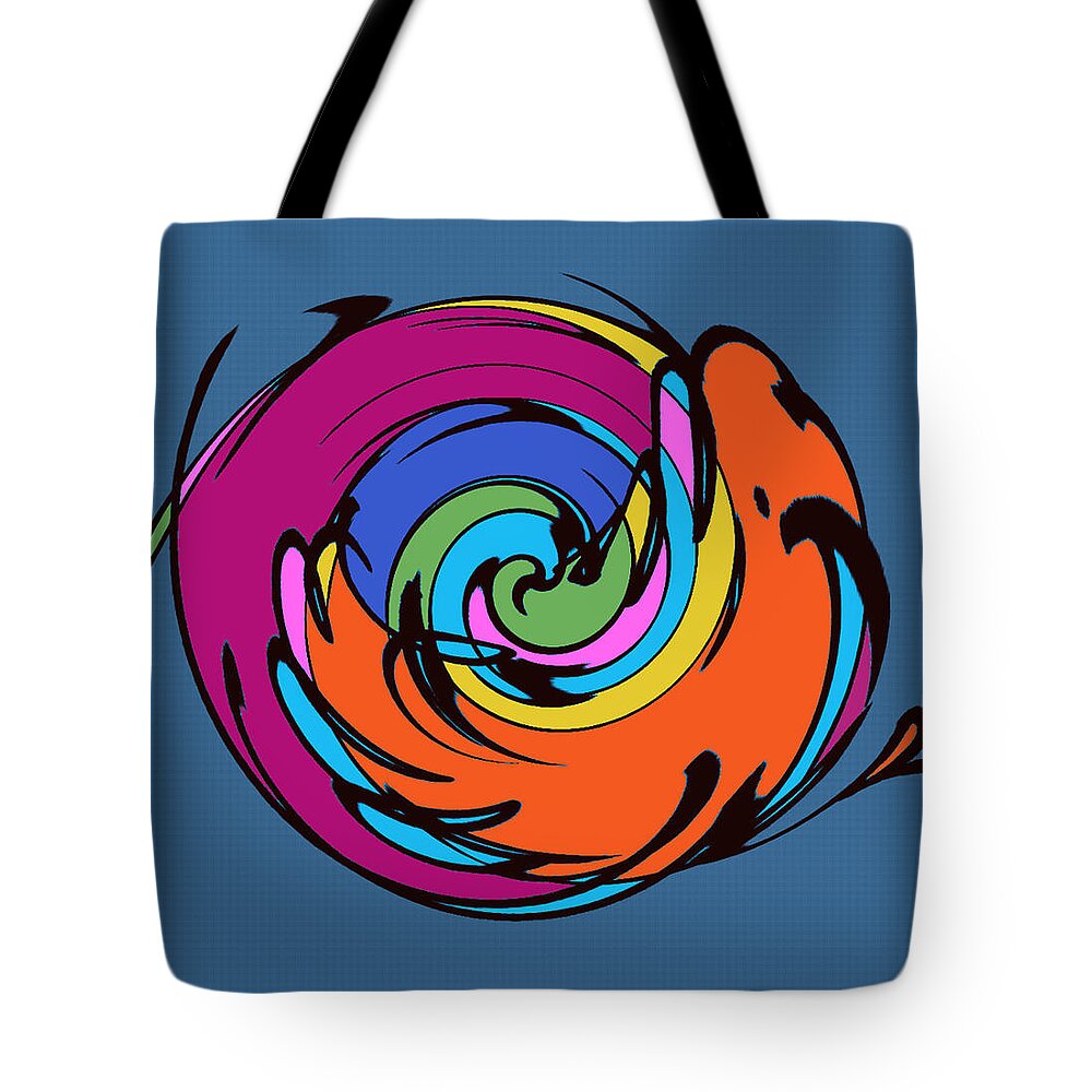 Abstract Tote Bag featuring the digital art Abstract Signature by Ronald Mills