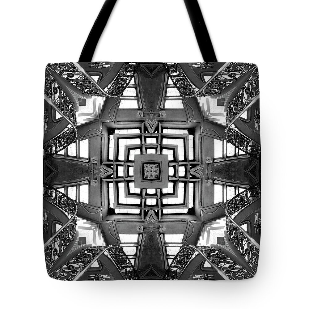 Abstract Stairs Tote Bag featuring the photograph Abstract Stairs 5 by Mike McGlothlen