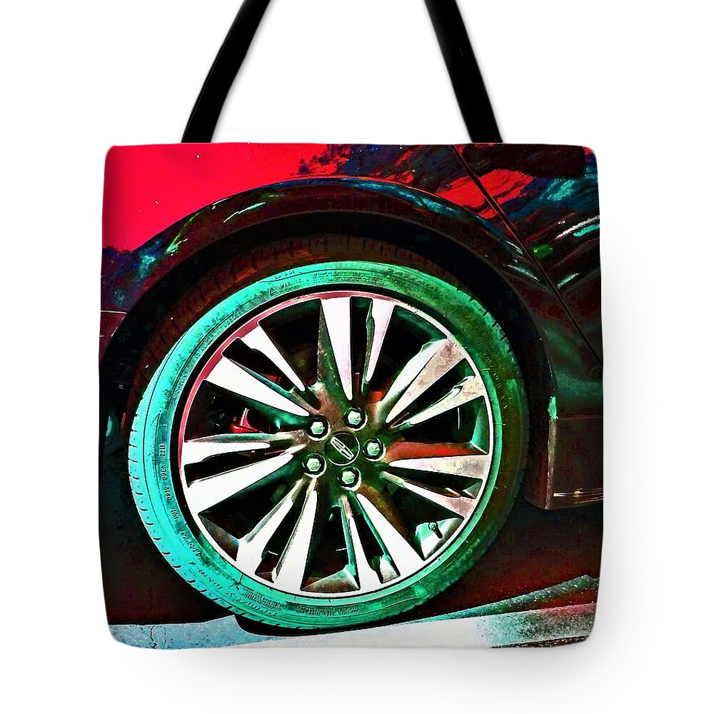 Abstract Tote Bag featuring the photograph Abstract Tire by Andrew Lawrence
